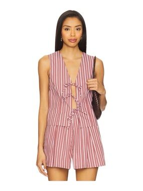 Steve Madden Aliza Top and Malena Shorts Matching Set in Dusty Brick